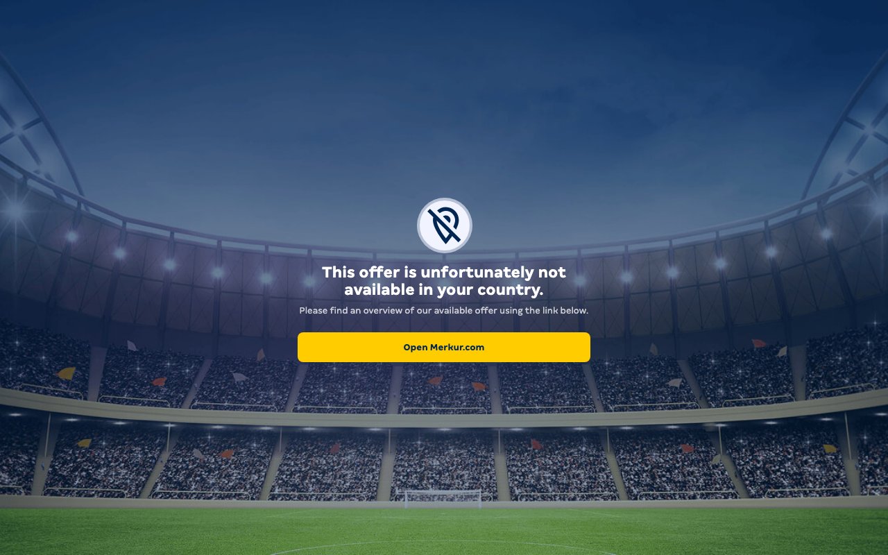 Interface bureau Merkur Bets — bookmaker paris sportifs France