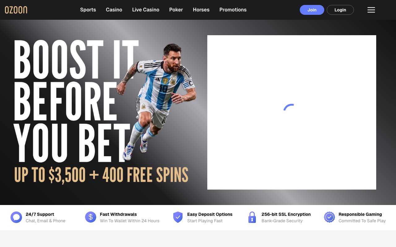 Interface bureau Ozoon — bookmaker paris sportifs France