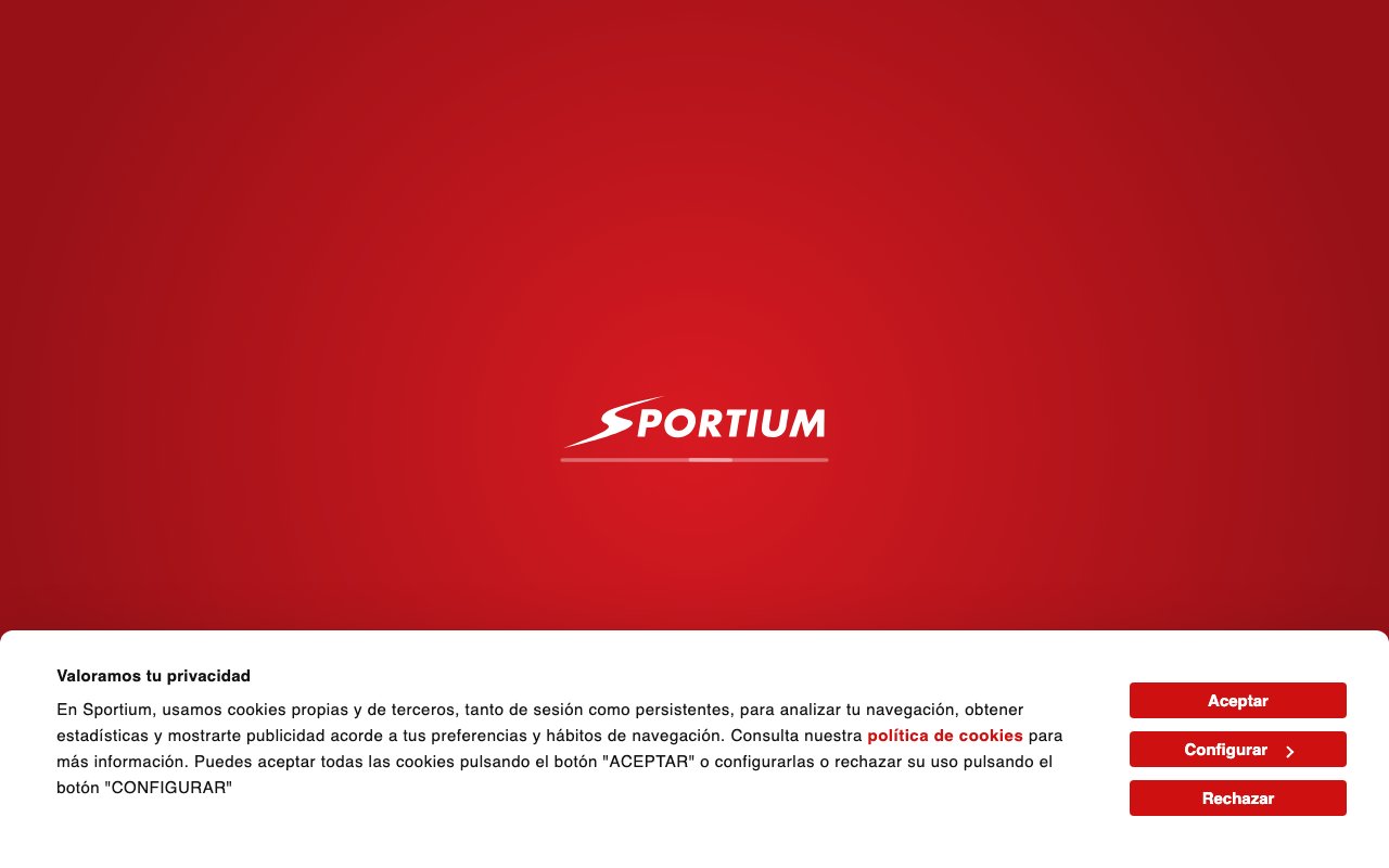 Interface bureau Sportium — casino en ligne France