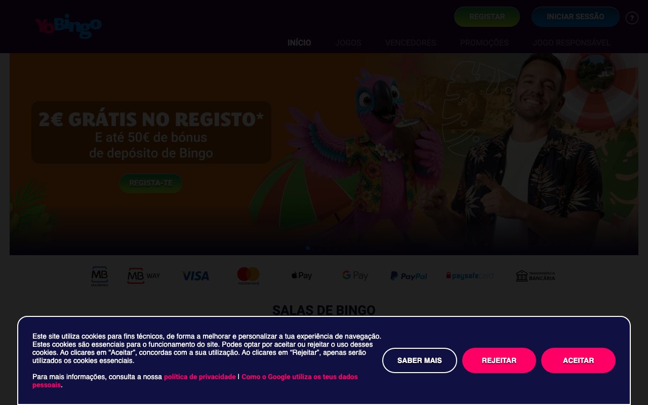 Interface bureau YOBingo — casino en ligne France