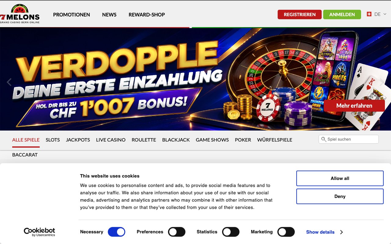 Interface bureau 7Melons — casino en ligne France