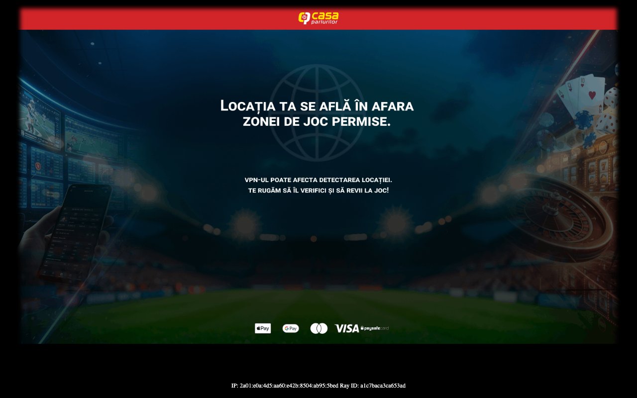 Interface bureau Casa Pariurilor — bookmaker paris sportifs France