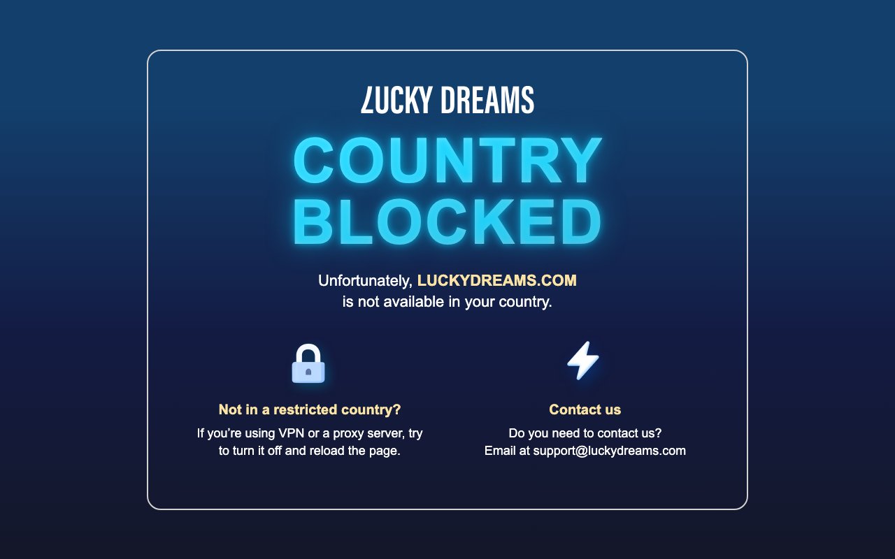 Interface bureau Lucky Dreams — casino en ligne France