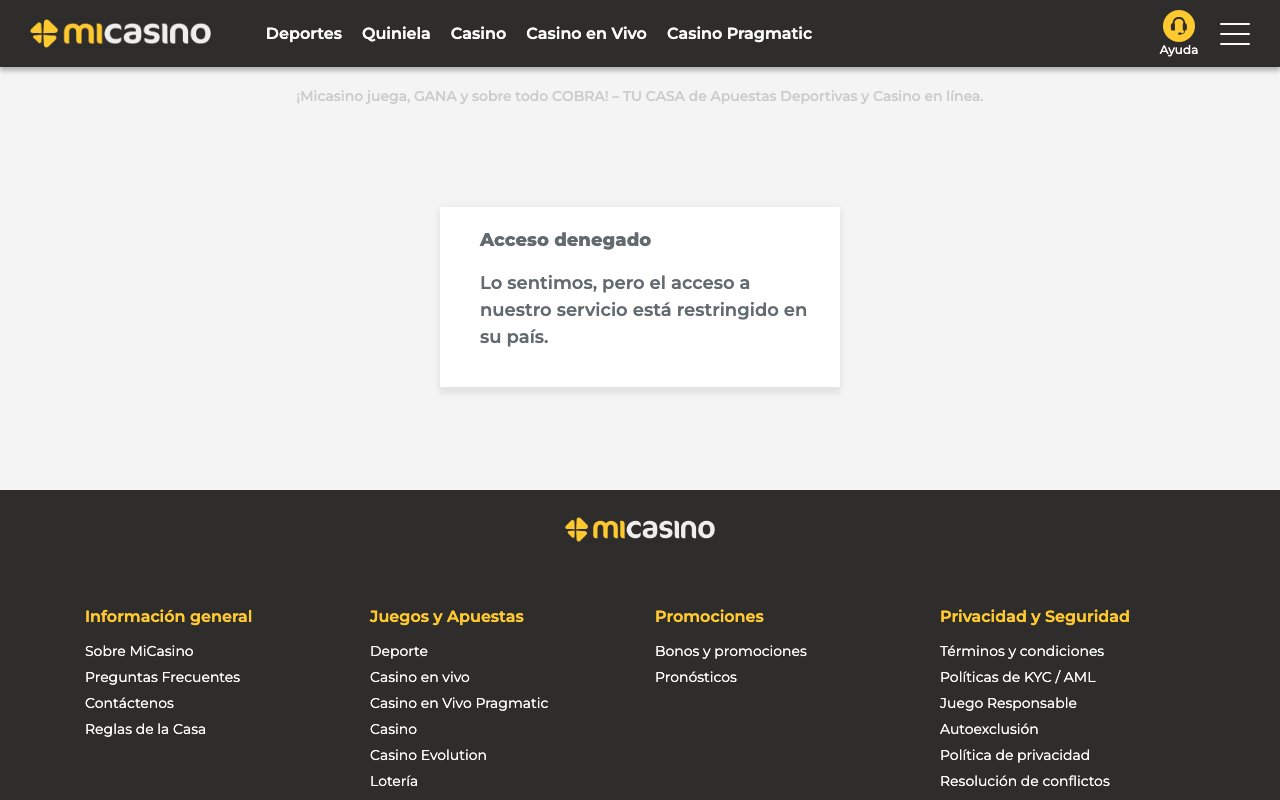 Interface bureau Micasino — bookmaker paris sportifs France