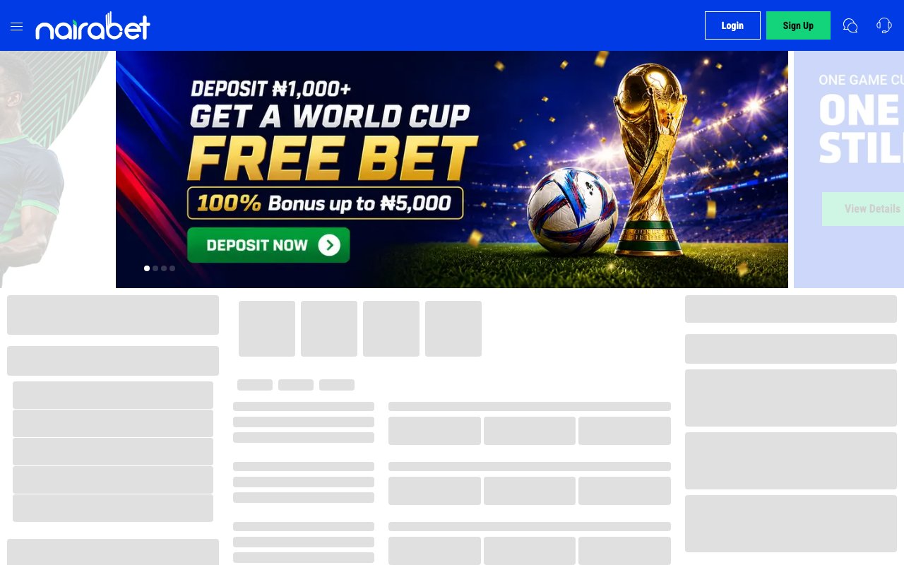Interface bureau NairaBet — casino en ligne France
