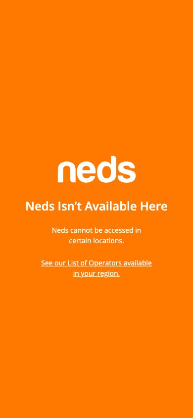 Interface mobile Neds — application smartphone