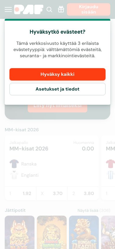 Interface mobile Paf — application smartphone
